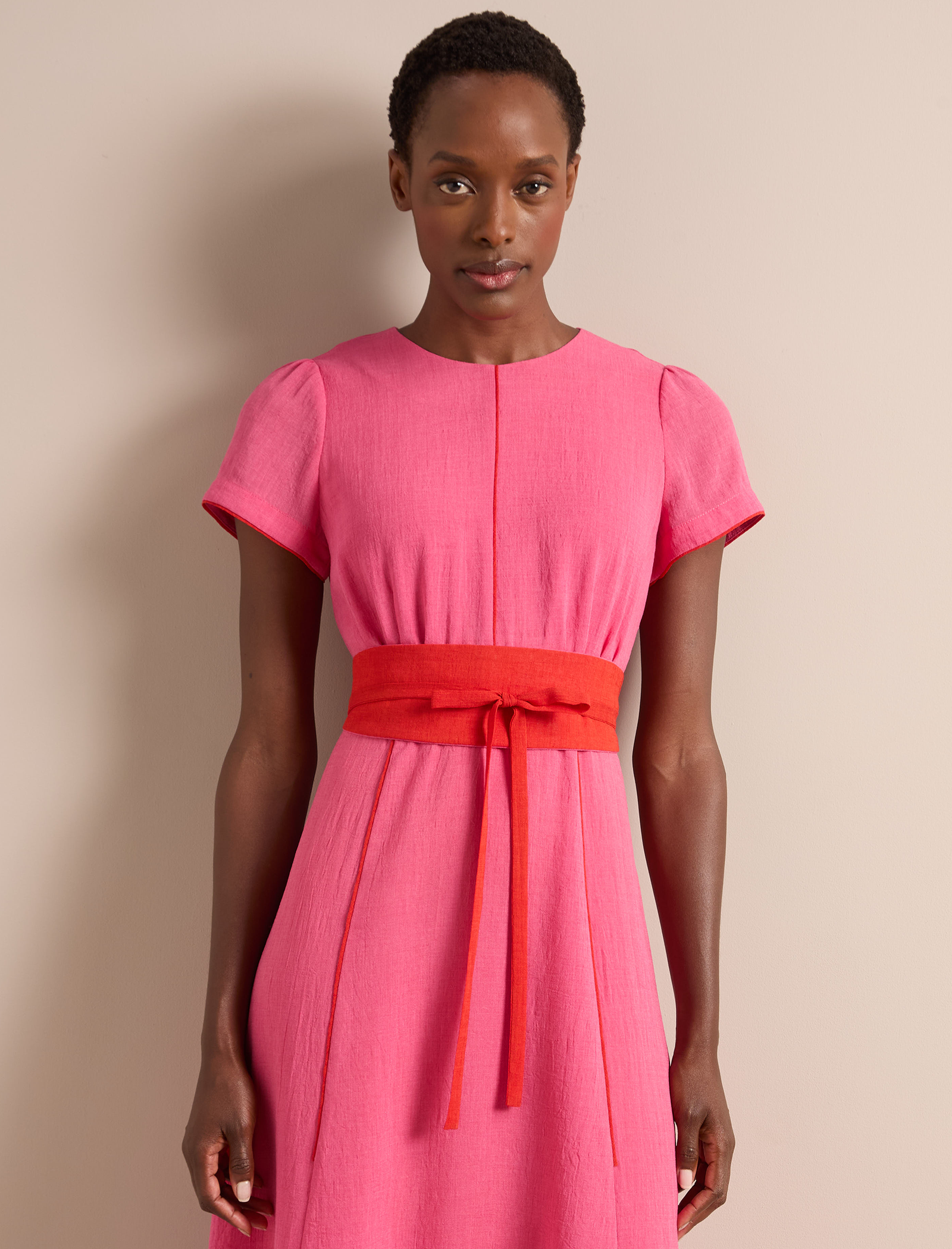 Rosie Techni Voile Maxi Dress - Hot Pink Crimson - Image 7